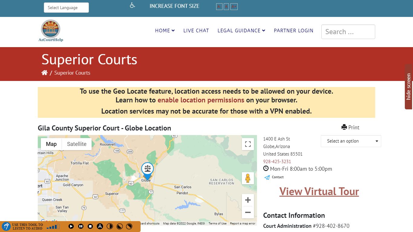Gila County Superior Court - Globe Location - AzCourtHelp